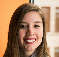 Victoria Lawson in een portret als CFO en leider van een financieel handelsbedrijf